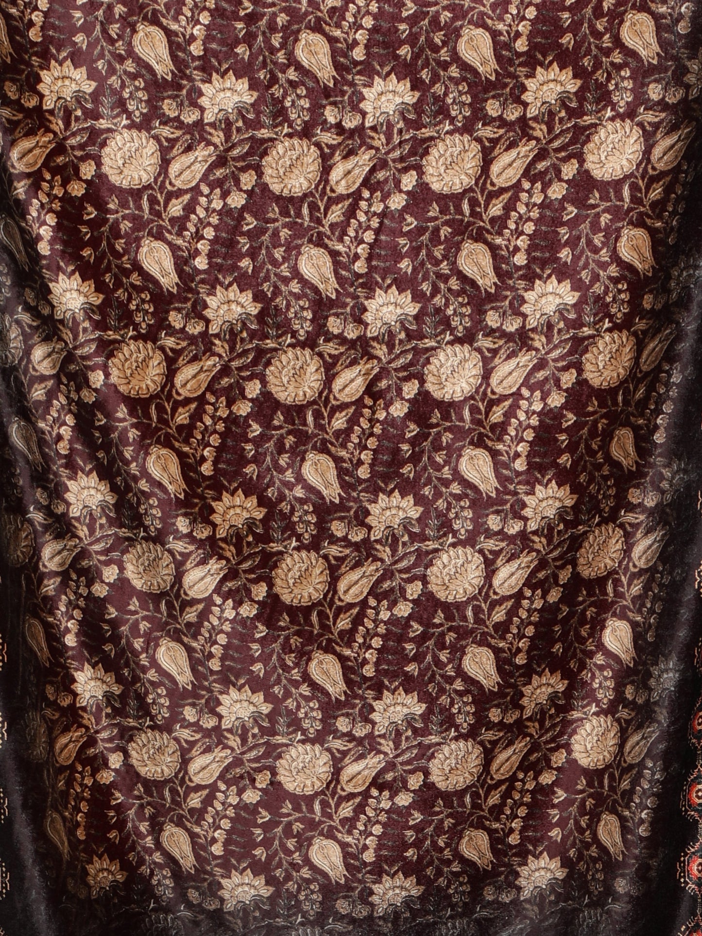 Women's Multicolored Polyster Velvet  Digital Printed Dupatta