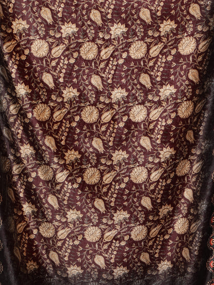 Women's Multicolored Polyster Velvet  Digital Printed Dupatta