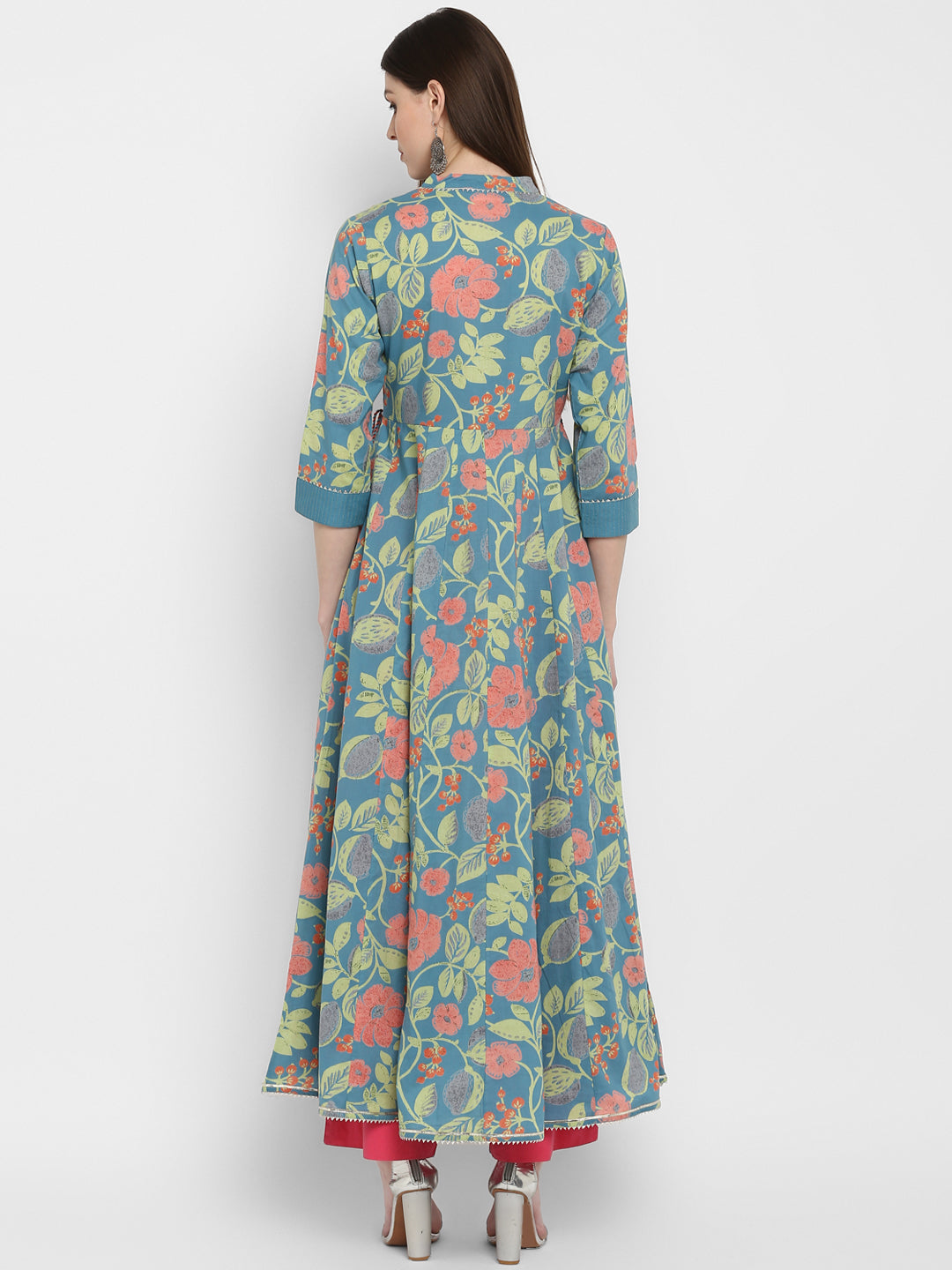 Women's Turquoise Blue Anarkali Kurta By Vbuyz (