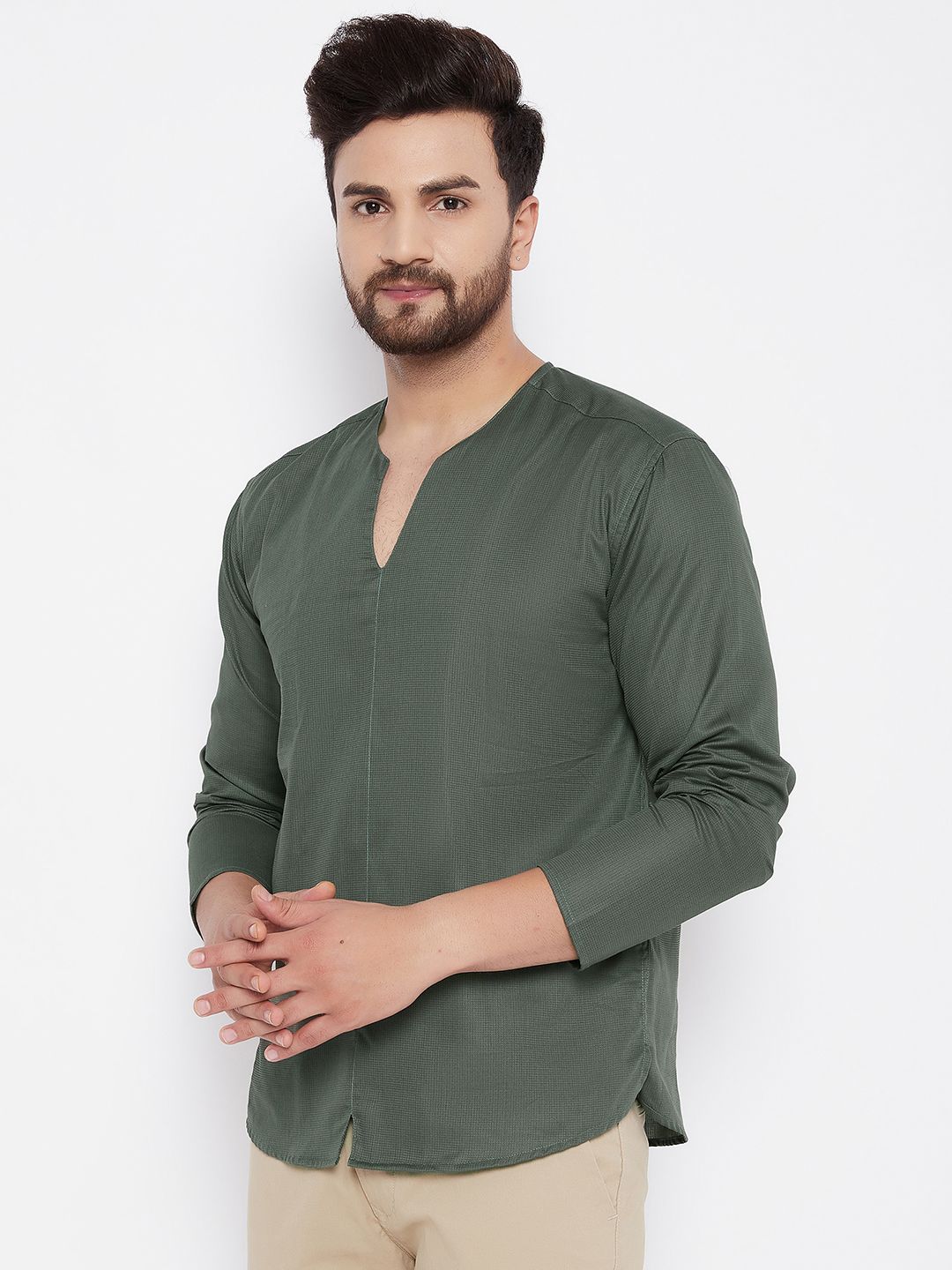 Men's Solid Cotton Kurta
