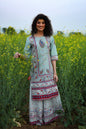 Women's Cambric Printed Straight Kurta Palazzo Dupatta Set