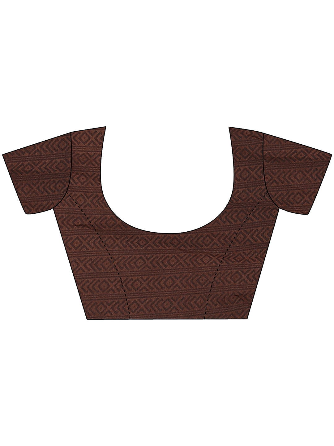 Women's Brown Georgette Checkered Saree