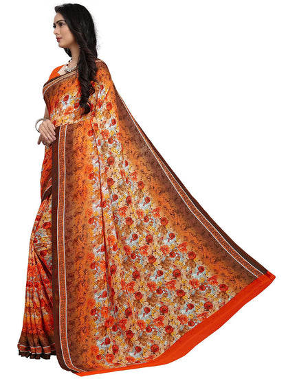 Women's Multicolor Georgette Printed Saree