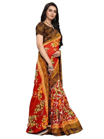 Women's Multicolor Georgette Printed Saree