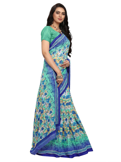Women's Multicolor Georgette Printed Saree