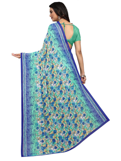 Women's Multicolor Georgette Printed Saree