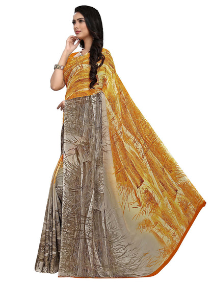 Women's Multicolor Georgette Printed Saree