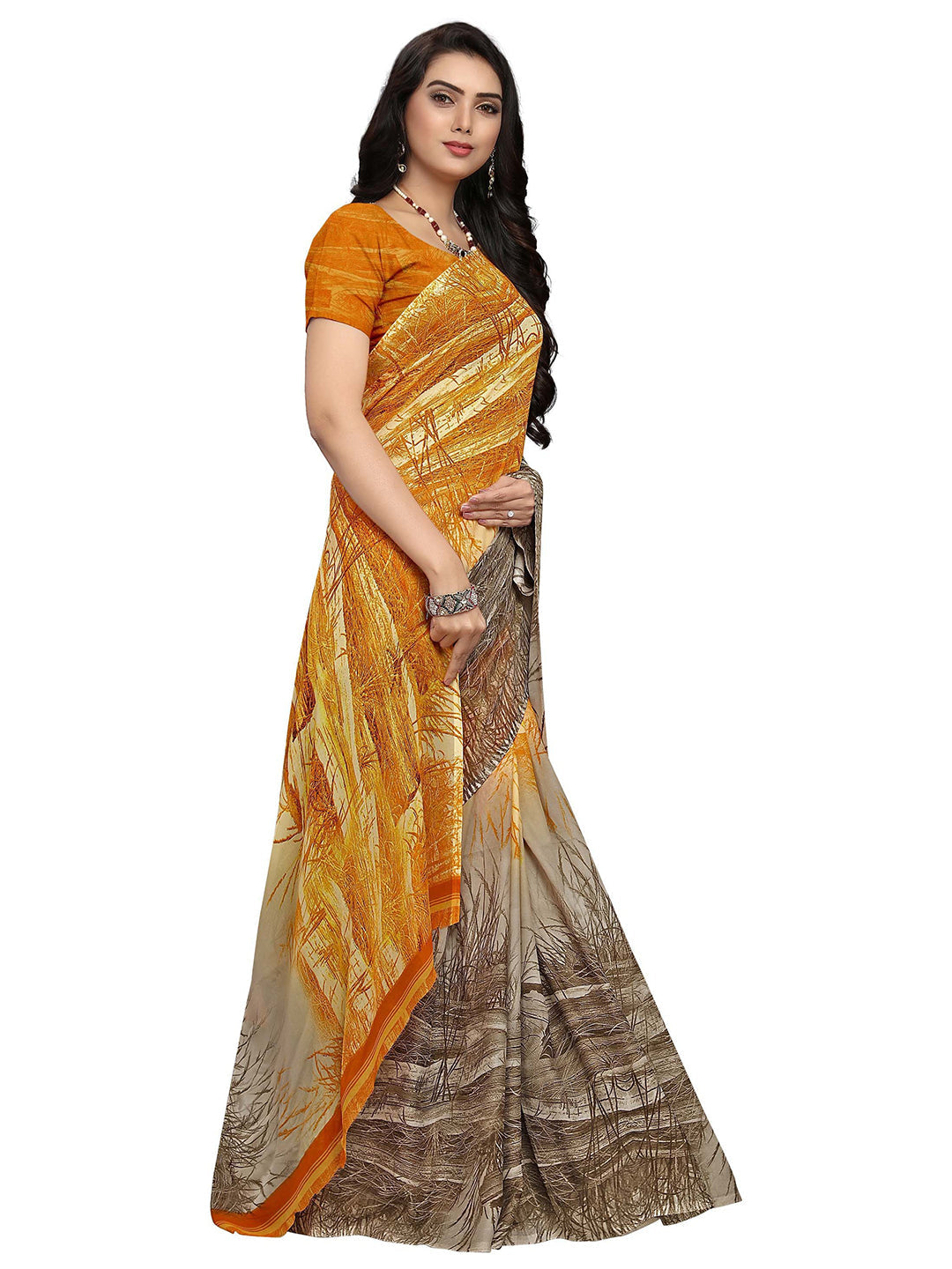 Women's Multicolor Georgette Printed Saree