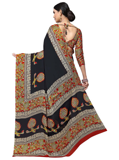 Women's Multicolor Georgette Printed Saree