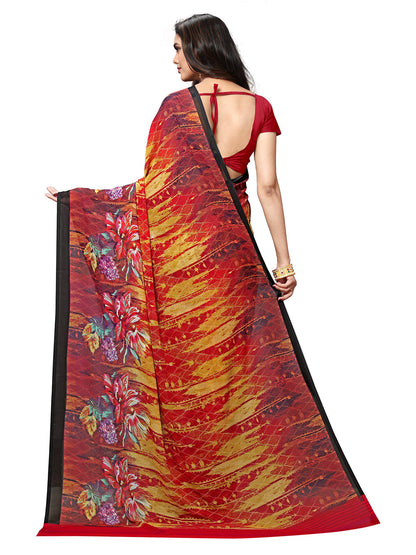 Women's Multicolor Georgette Printed Saree