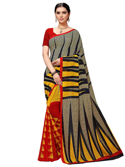 Women's Multicolor Georgette Printed Saree