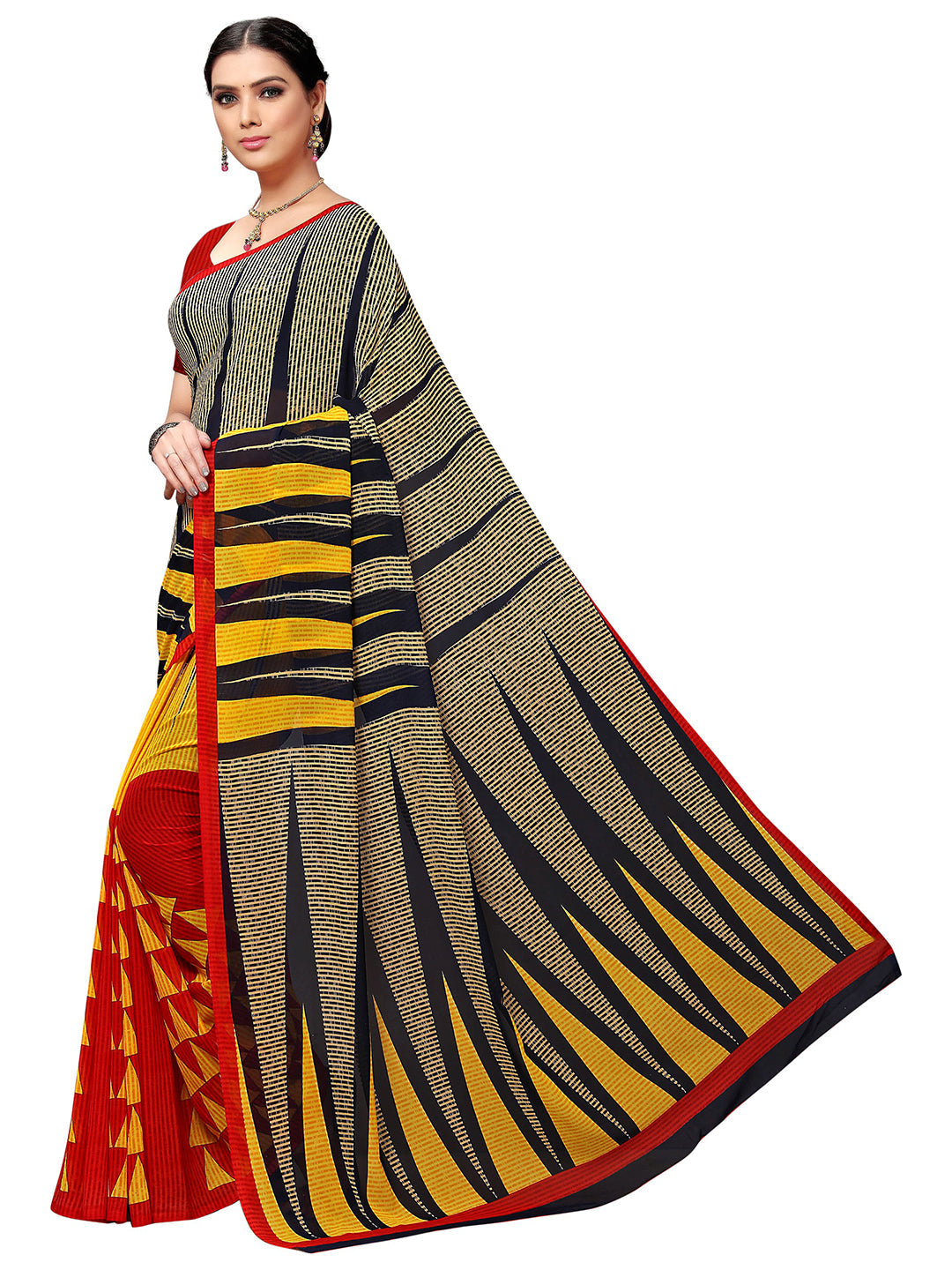 Women's Multicolor Georgette Printed Saree