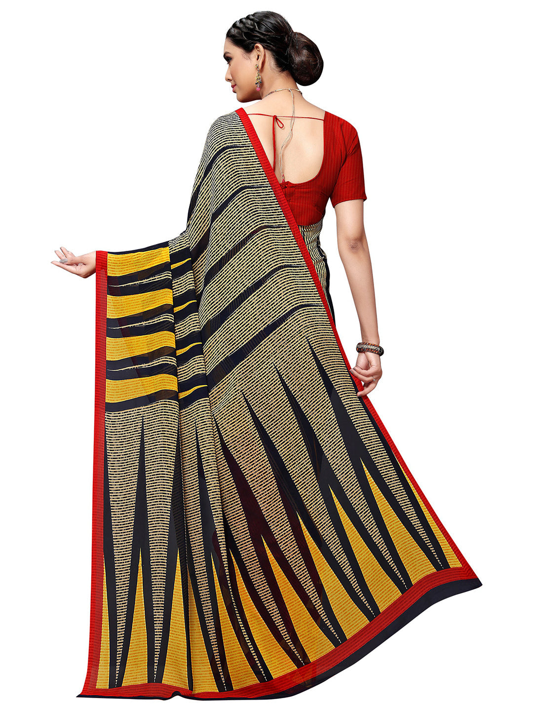 Women's Multicolor Georgette Printed Saree