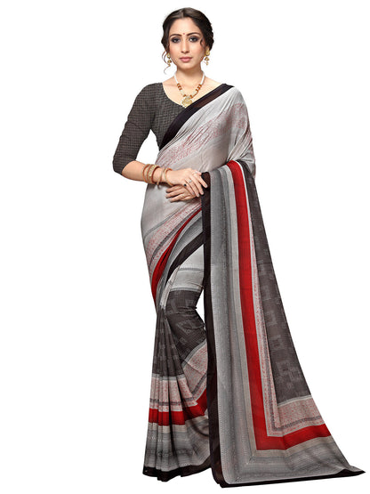 Women's Multicolor Georgette Printed Saree