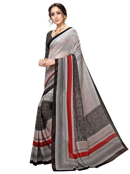 Women's Multicolor Georgette Printed Saree