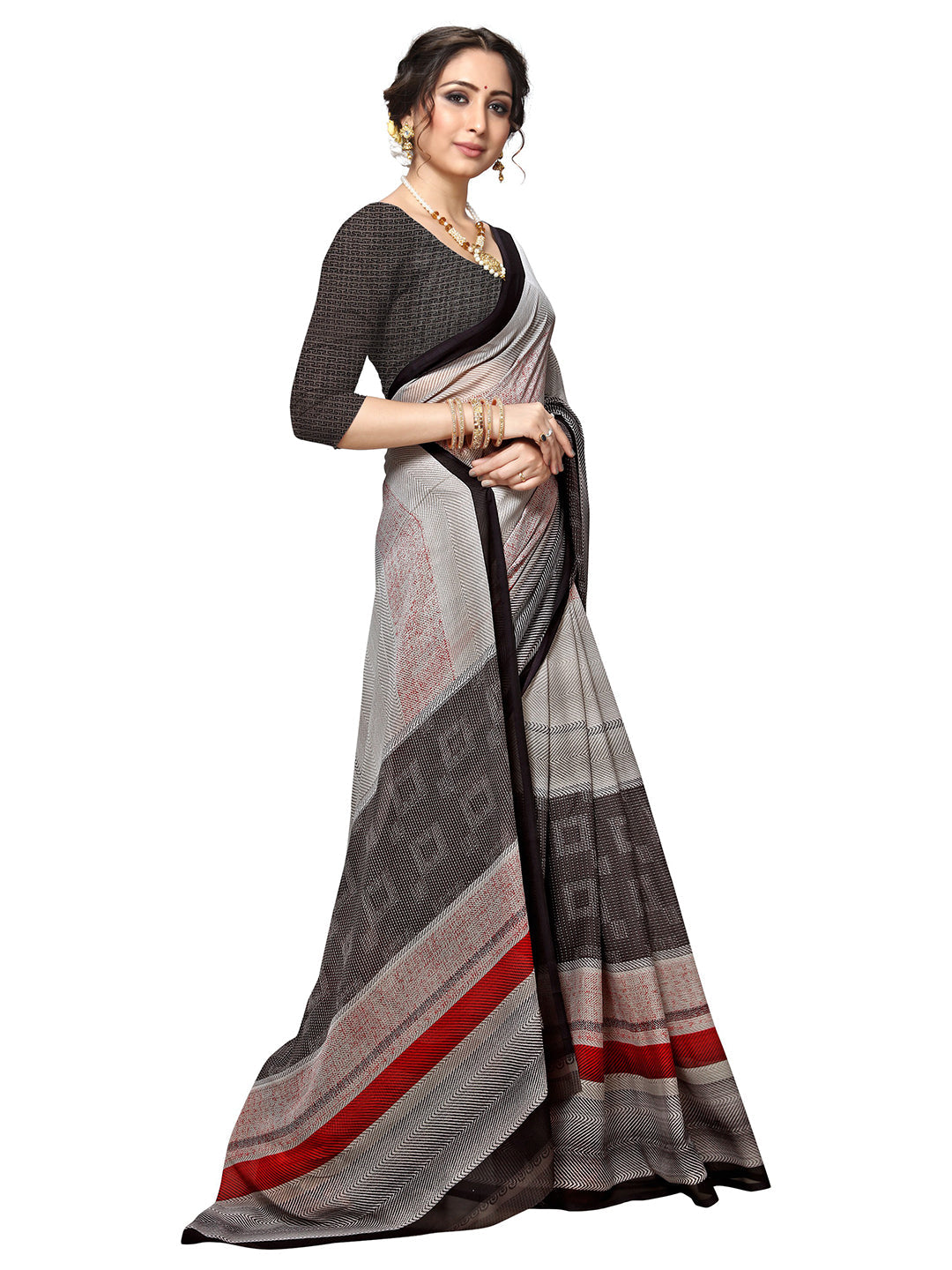 Women's Multicolor Georgette Printed Saree