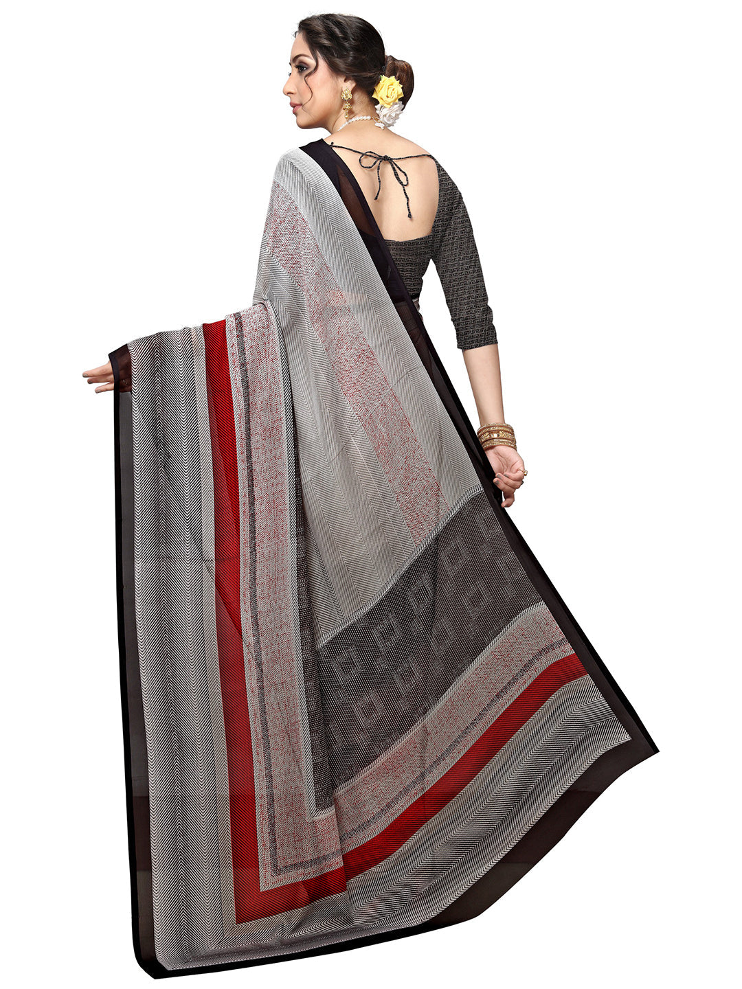 Women's Multicolor Georgette Printed Saree