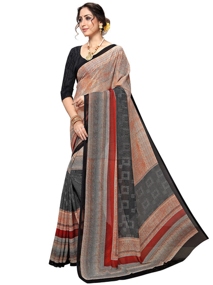 Women's Multicolor Georgette Printed Saree