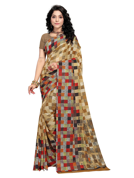 Women's Multicolor Georgette Printed Saree