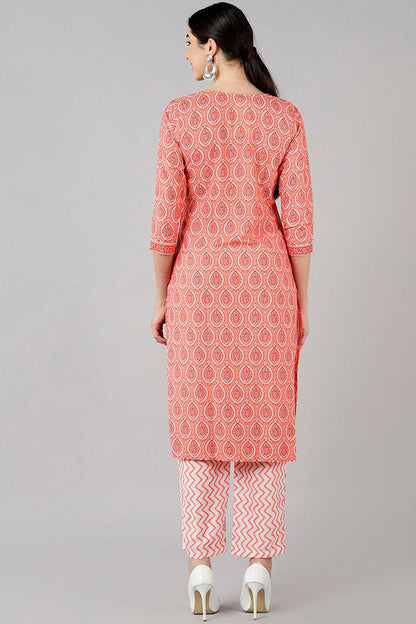 Women's Polyester Printed Kurta Pants Set