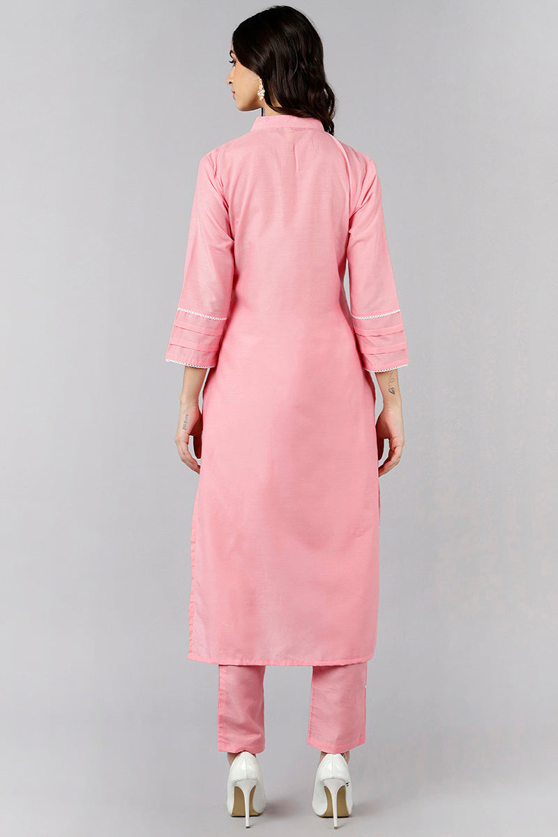 Women's Poly Silk Printed Kurta Pant Dupatta Set