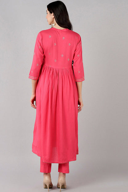 Women's Polyester Printed Kurta Pants Set
