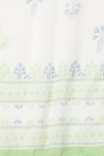 Women's Lime Green Ethnic Motifs Printed Kurta With Palazzos With Dupatta