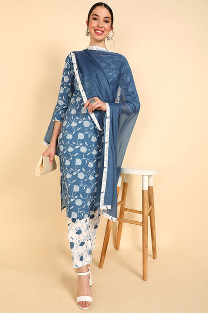 Women's Polyester Printed Kurta Pants Set