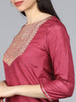 Women's Poly Silk Solid Kurta Pant And Dupatta Set