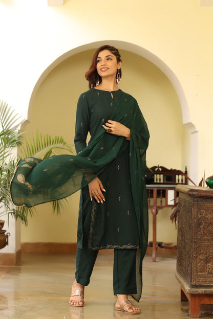 Women's Poly Silk Solid Kurta Pant