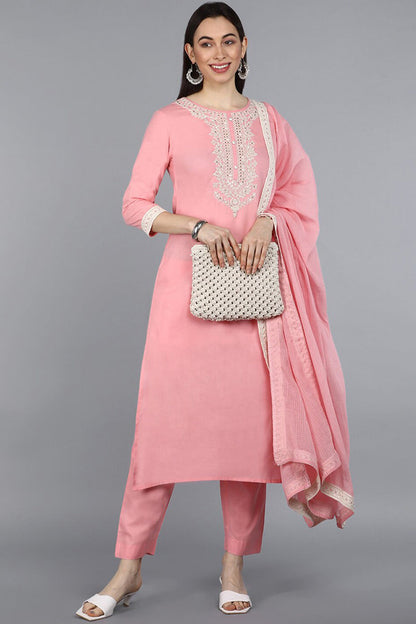 Women's Polyester Printed Kurta Pant Dupatta Set