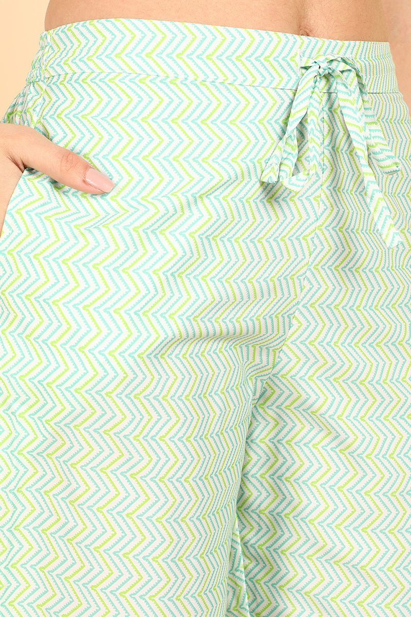 Women's Polyester Printed Kurta Pants Set