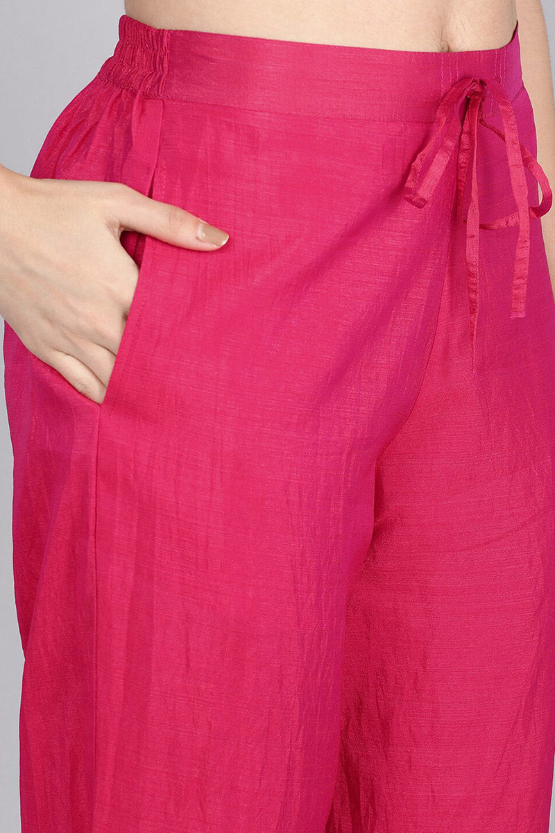 Women's Poly Silk Printed Kurta Pants Dupatta Set