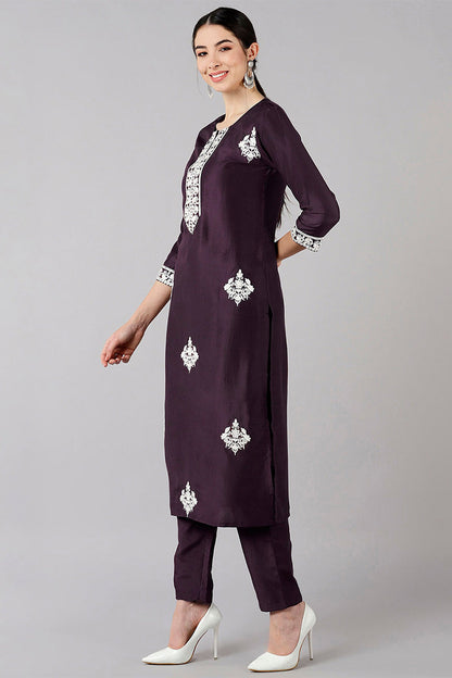 Women's Poly Silk Printed Kurta Pants Dupatta Set