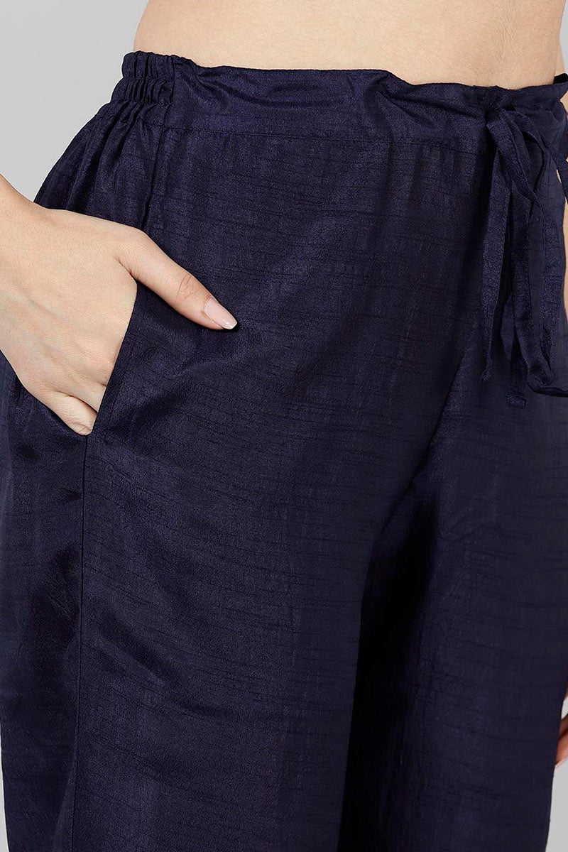 Women's Poly Silk Yoke Design Kurta Pants Dupatta Set