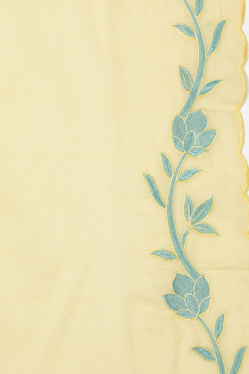 Women's Poly Silk Embroidered Kurta Pant With Dupatta