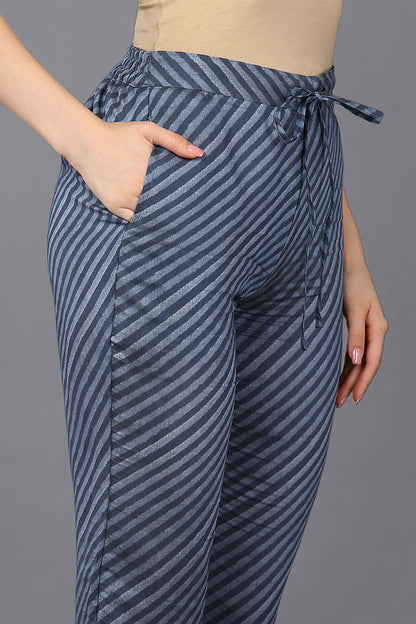 Women's Poly Silk Dyed Gold Print Kurta Pants With Dupatta