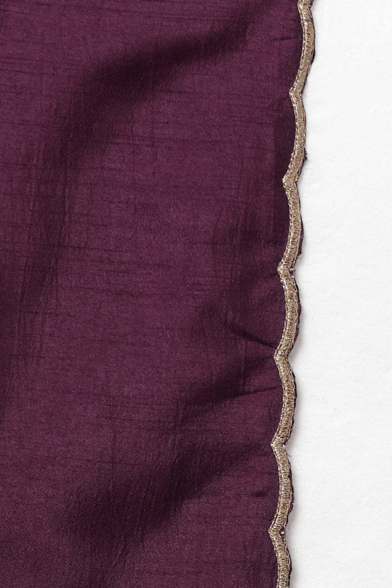 Women's Poly Silk Solid Kurta Kurta Pants With Dupatta