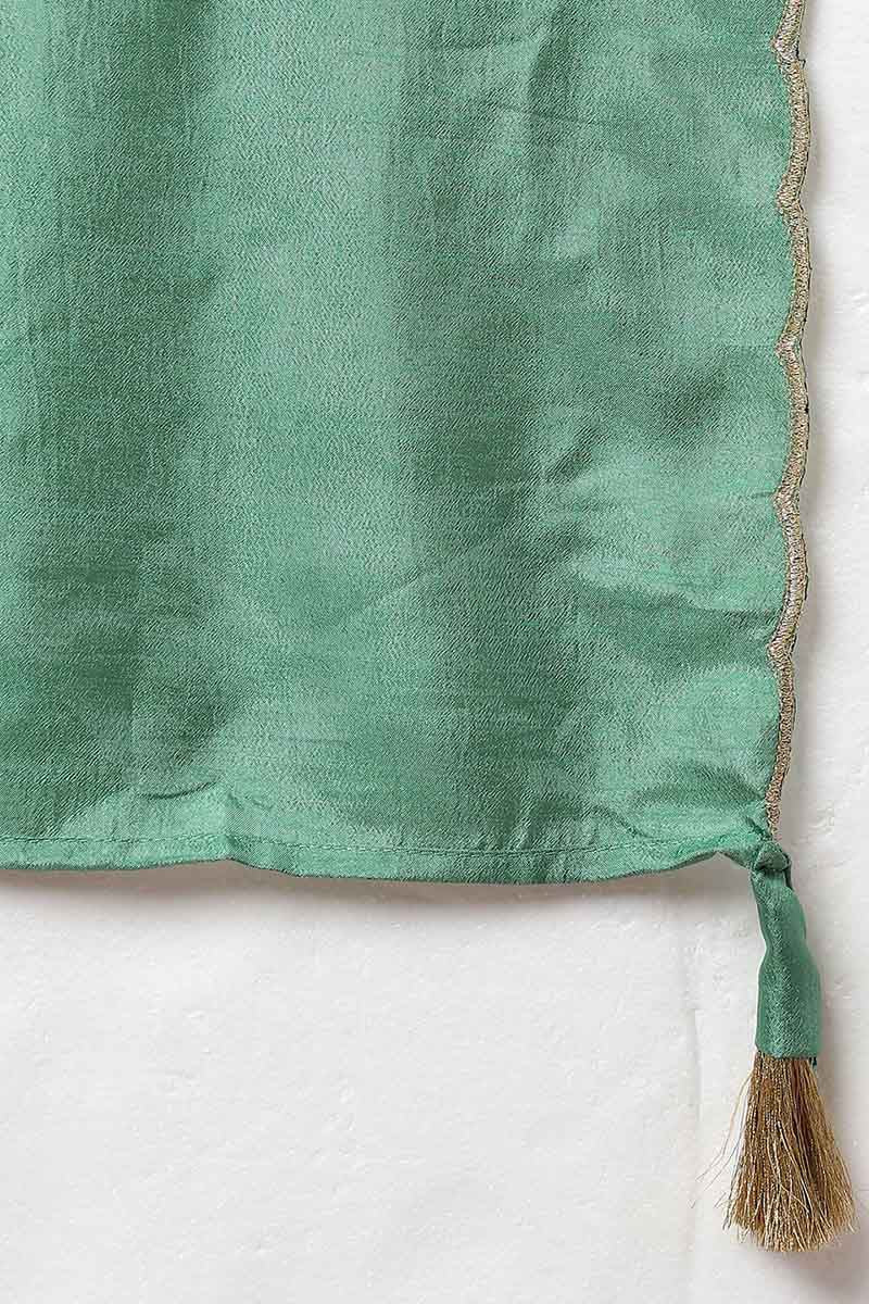 Women's Poly Silk Solid Kurta Kurta Pants With Dupatta