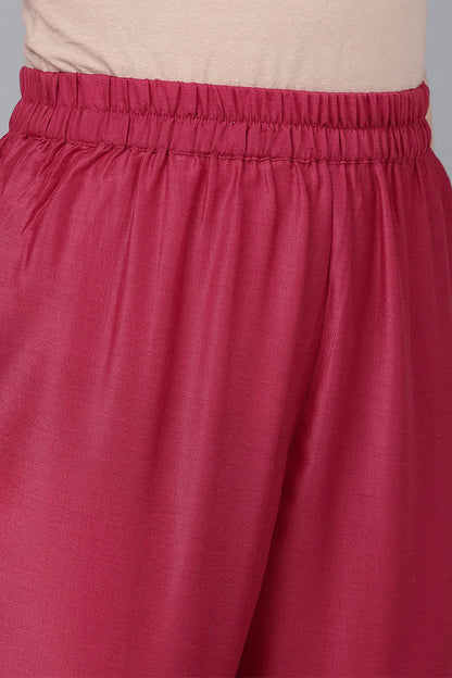 Women's Poly Silk Yoke Design Kurta Pants With Dupatta