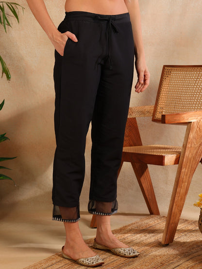Women's Poly Silk Yoke Design Sequinned Kurta Pants With Dupatta