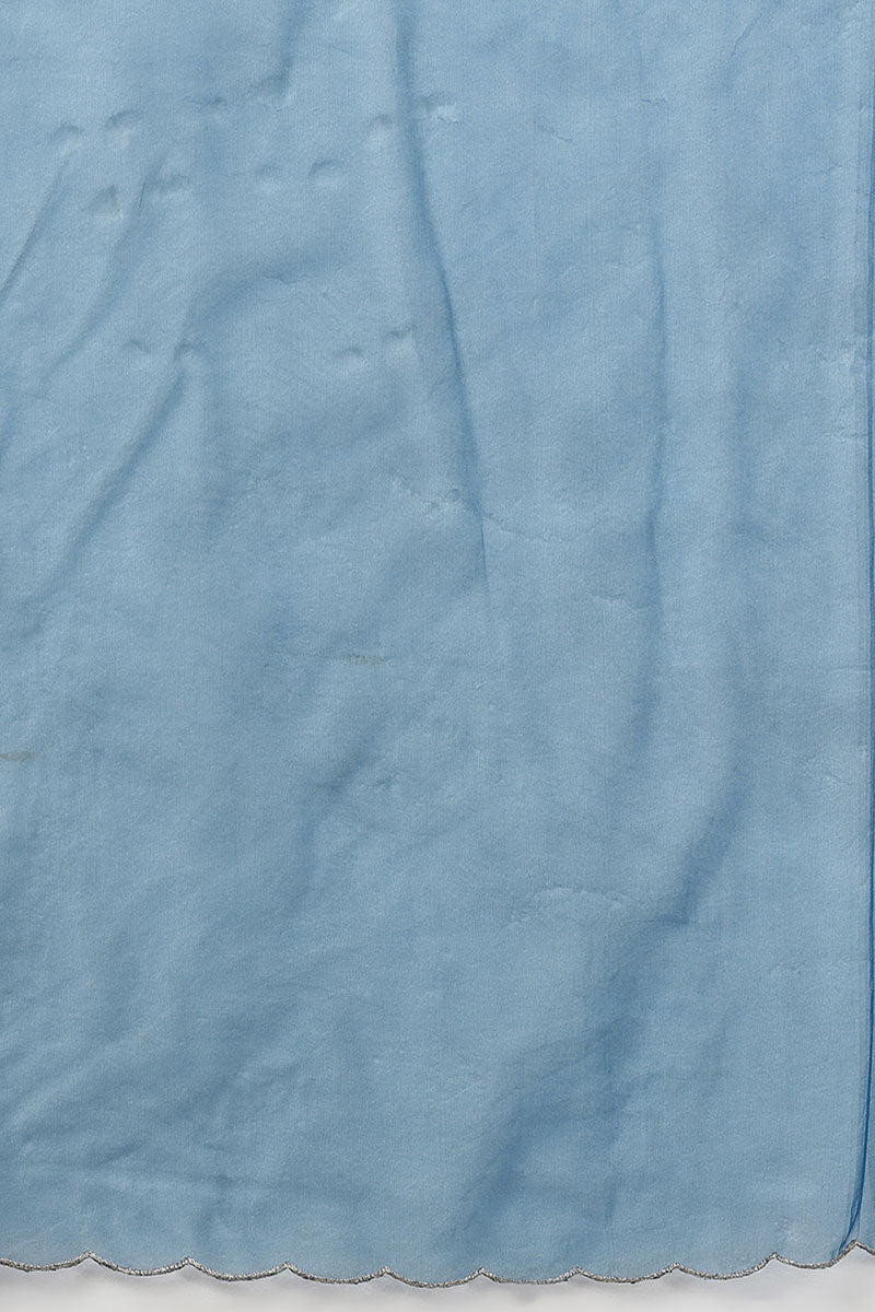 Women's Silk Blend Embroidered Kurta Pants With Dupatta