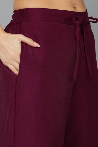 Women's Silk Blend Embroidered Solid Kurta Pant With Dupatta