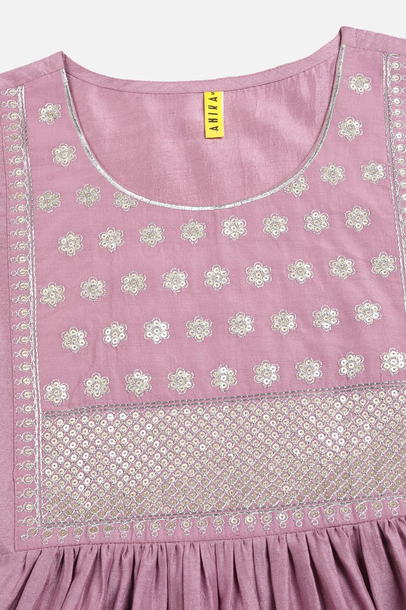 Women's Silk Blend Embroidered Solid Kurta Pant With Dupatta
