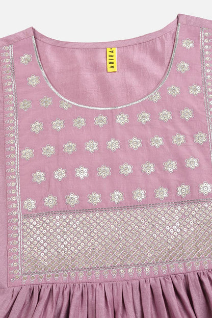 Women's Silk Blend Embroidered Solid Kurta Pant With Dupatta