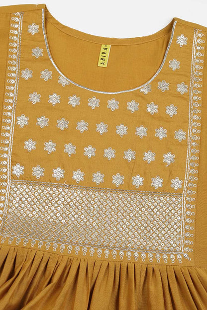 Women's Silk Blend Embroidered Solid Kurta Pant With Dupatta