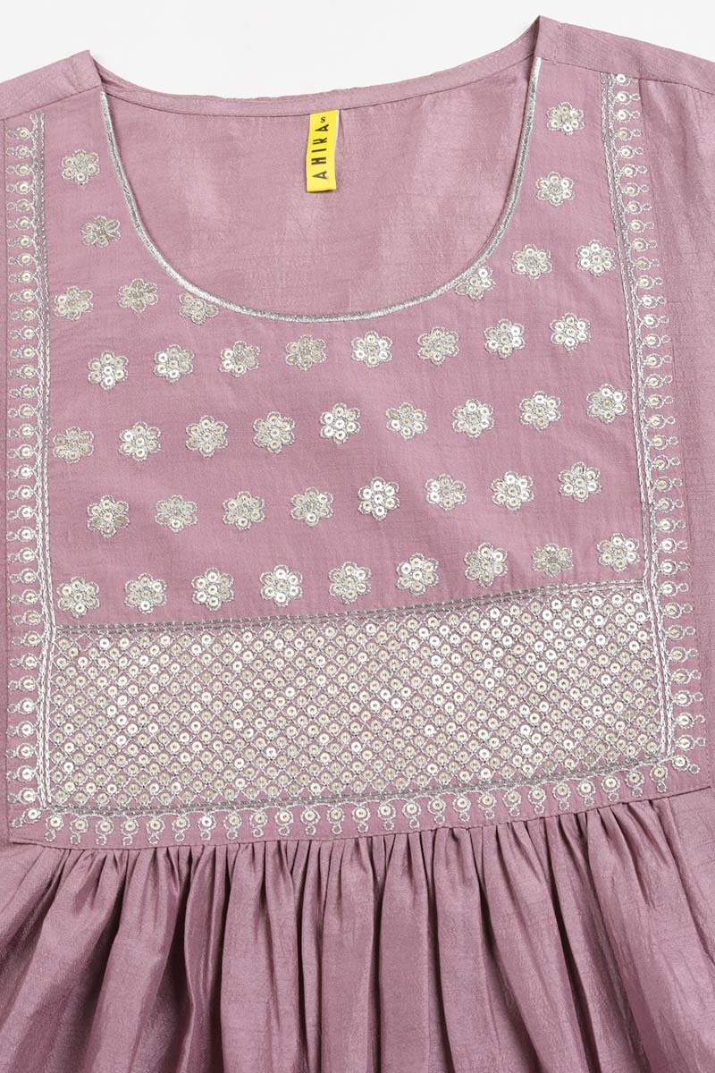 Women's Silk Blend Embroidered Solid Kurta Pant With Dupatta