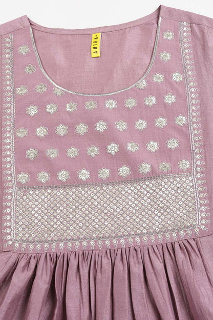 Women's Silk Blend Embroidered Solid Kurta Pant With Dupatta