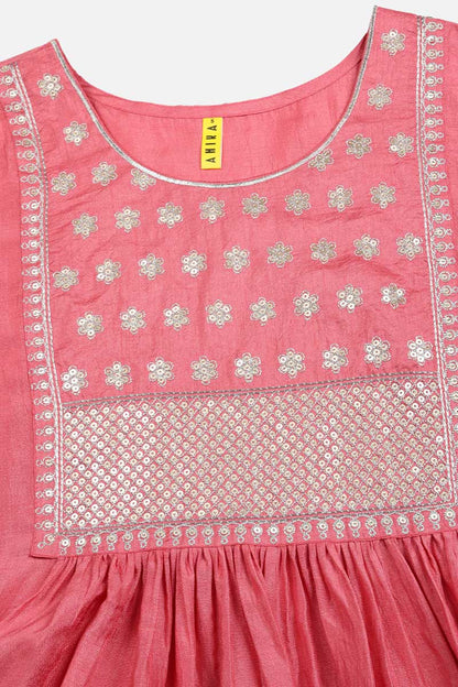 Women's Silk Blend Embroidered Solid Kurta Pant With Dupatta