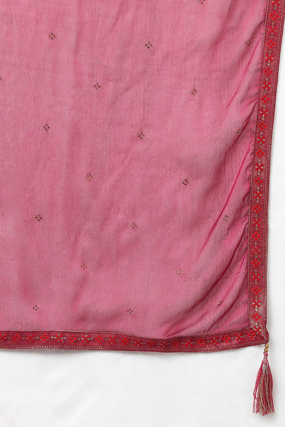 Women's Viscose Rayon Woven Design Kurta Pant With Dupatta